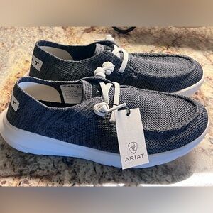 Size 6.5- Ariat Hilo canvas shoes- gray blue - NEW!